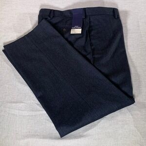 New Nautica Clipper Relax Fit Wool Pants 36W x 32L fits 31 Dark Grey Herringbone